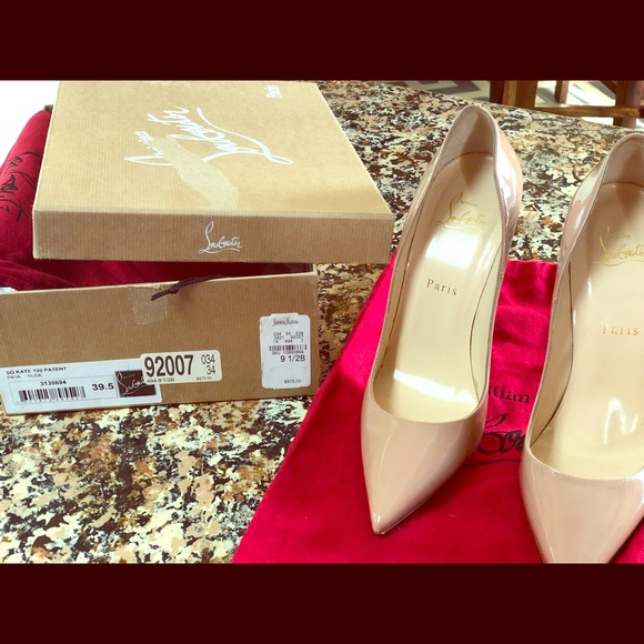 Christian Louboutin Shoes - Christian Louboutin So Kate Nude Patent Leather